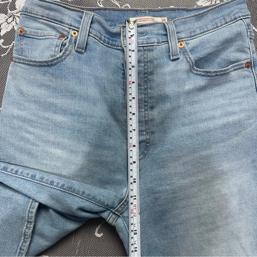 Levis Ribcage Straight Ankle Jeans in  Blue Sz 29 - Picture 9 of 13
